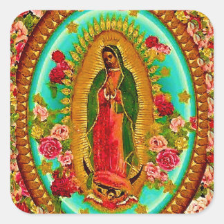 Sticker Carré Notre Dame Guadalupe Mexicaine Sainte Vierge Marie