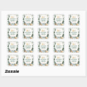 Sticker Carré Notre plus grand Baby shower d'aventure (Feuille)