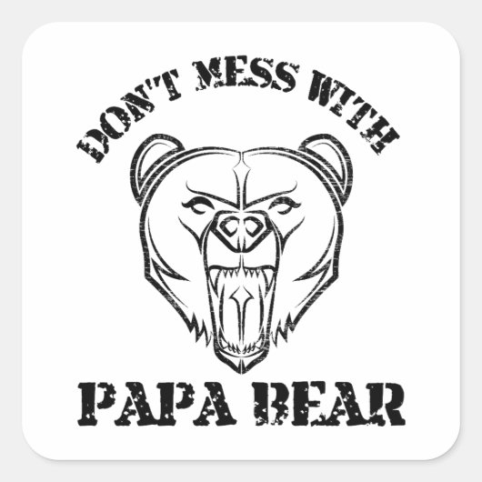 Sticker Carré N'oublie pas Papa Bear (Devant)