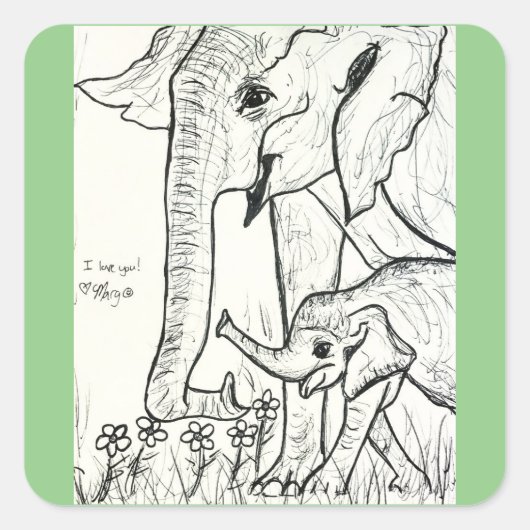 Sticker Carré N'oubliez jamais (Devant)