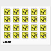 Sticker Carré Nourrissons à bord (Feuille)