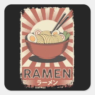 Sticker Carré Nourriture japonaise parfaite Ramen   Ramen Lover