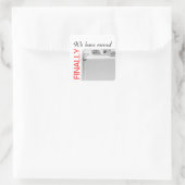Sticker Carré Nous avons déménagé (Sac)