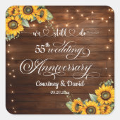 Sticker Carré Nous Faisons Encore 55ème Mariage Anniversaire Des (Devant)