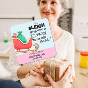 Sticker Carré Nous faisons glisser l'étiquette de client de Noël