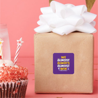 Sticker Carré Nous gagnons presque toujours le Vikings football