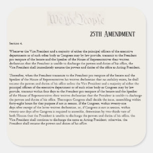 Sticker Carré Nous le peuple 25ème amendement Constitution Résis