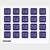 Sticker Carré Nous pouvons faire les choses difficiles épingle (Feuille)