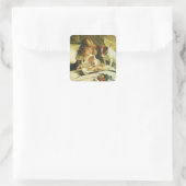 Sticker Carré Nous Prions, Suspendez Charles Burton Barber (Sac)