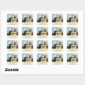 Sticker Carré Nous sommes dans un nouveau château personnalisé n (Feuille)