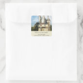 Sticker Carré Nous sommes dans un nouveau château personnalisé n (Sac)