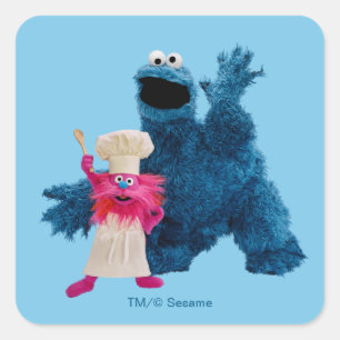 Sticker Carré Nous sommes des gourmands Pose classique