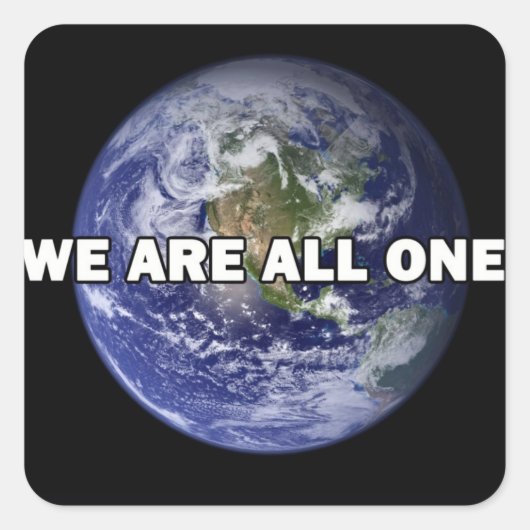 Sticker Carré Nous Sommes Tous Un 004 (Devant)