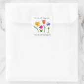 Sticker Carré Nous Sommes Toutes Différentes Et Belles Fleurs Di (Sac)