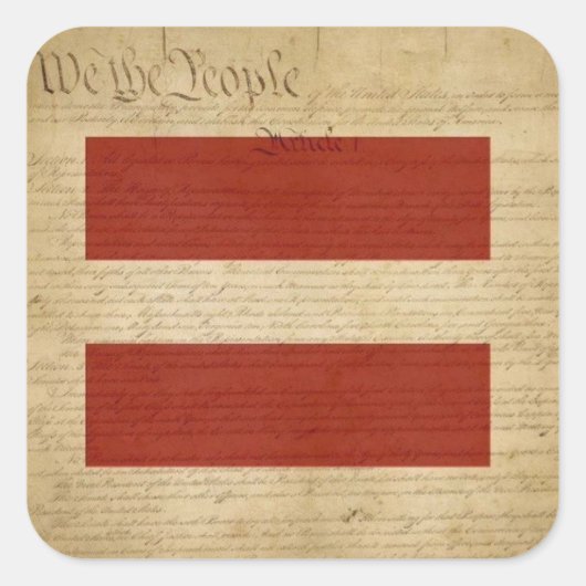 Sticker Carré Nous TOUS les gens = ÉGALITÉ (Devant)