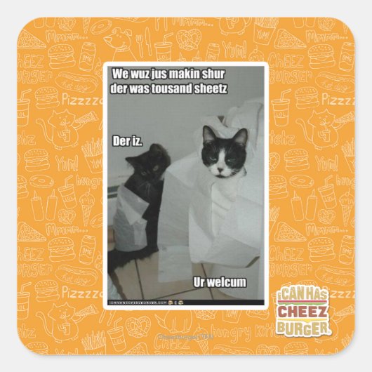 Sticker Carré Nous voulons juste makin sur (Devant)