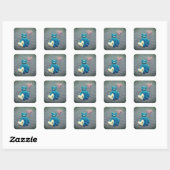 Sticker Carré Nouveau bébé (Feuille)