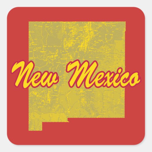 Sticker Carré Nouveau-Mexique (Devant)