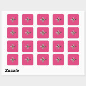 Sticker Carré Nouveau Mexique rose (Feuille)