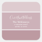 Sticker Carré Nouvelle adresse Mauve Paint Swatch (Devant)