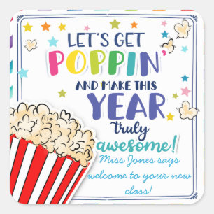Sticker Carré nouvelle année scolaire permet d'obtenir poppin cl