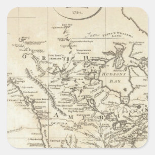 Sticker Carré Nouvelle carte de l'Amérique du Nord