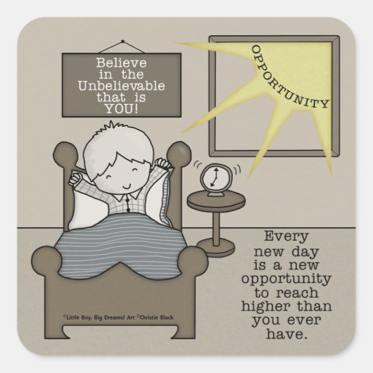 Sticker Carré Nouvelle opportunité (Devant)