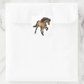Sticker Carré Nouvelle Vogue Buckskin Gaated Horse (Sac)