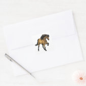 Sticker Carré Nouvelle Vogue Buckskin Gaated Horse (Enveloppe)