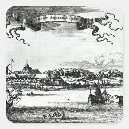 Sticker Carré Novum Amsterodamum, c.1667 (Devant)