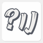 Sticker Carré "NU ?" yiddish - L'expression juive parfaite (Devant)