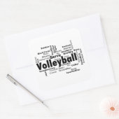 Sticker Carré Nuage de mot volleyball (Enveloppe)