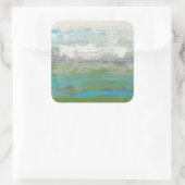 Sticker Carré Nuages Blancs Surplombant Un Beau Paysage (Sac)