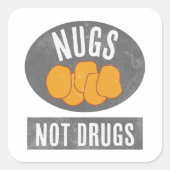 Sticker Carré Nuages et non drogues (Devant)