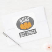 Sticker Carré Nuages et non drogues (Enveloppe)