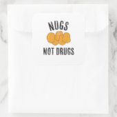 Sticker Carré Nuages et non drogues (Sac)