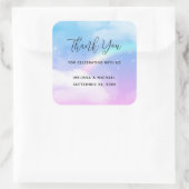 Sticker Carré Nuages magiques Pastel et Merci arc-en-ciel (Sac)