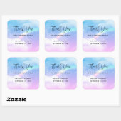 Sticker Carré Nuages magiques Pastel et Merci arc-en-ciel (Feuille)