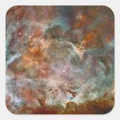 Sticker Carré Nuages sombres de Carina Nebula Hubble Space (Devant)