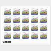 Sticker Carré nubble d'été (Feuille)