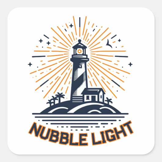Sticker Carré Nubble Light Maine Sunrise (Devant)