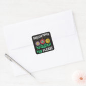 Sticker Carré Nuclear power yes please smiling flowers (Enveloppe)