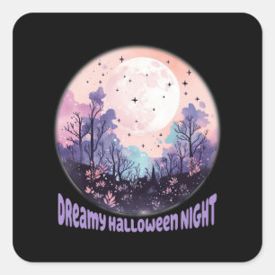 Sticker Carré Nuit d'Halloween
