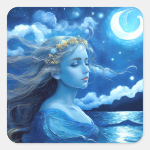 Sticker Carré Nuit étoilée 🌌 - Bâtons magiques de déesses grecq