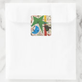 STICKER CARRÉ NUIT FROIDE AVEC ÉTOILE VERTE (Sac)