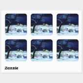 Sticker Carré Nuit silencieuse Saint Nuit 1995 (Feuille)