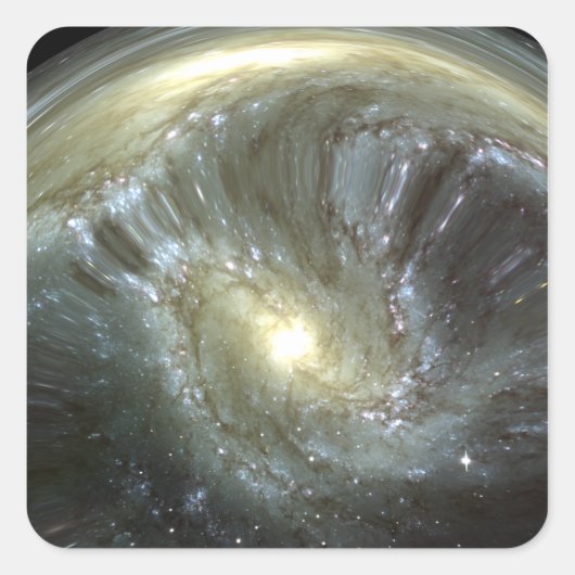 Sticker Carré numériquement galaxie modifiée (Devant)