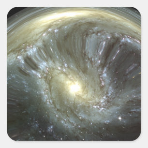 Sticker Carré numériquement galaxie modifiée