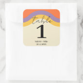 Sticker Carré Numéro de tableau de calligraphie noire rétro Mari (Sac)