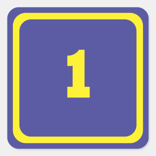 Sticker Carré numéro un (Devant)
